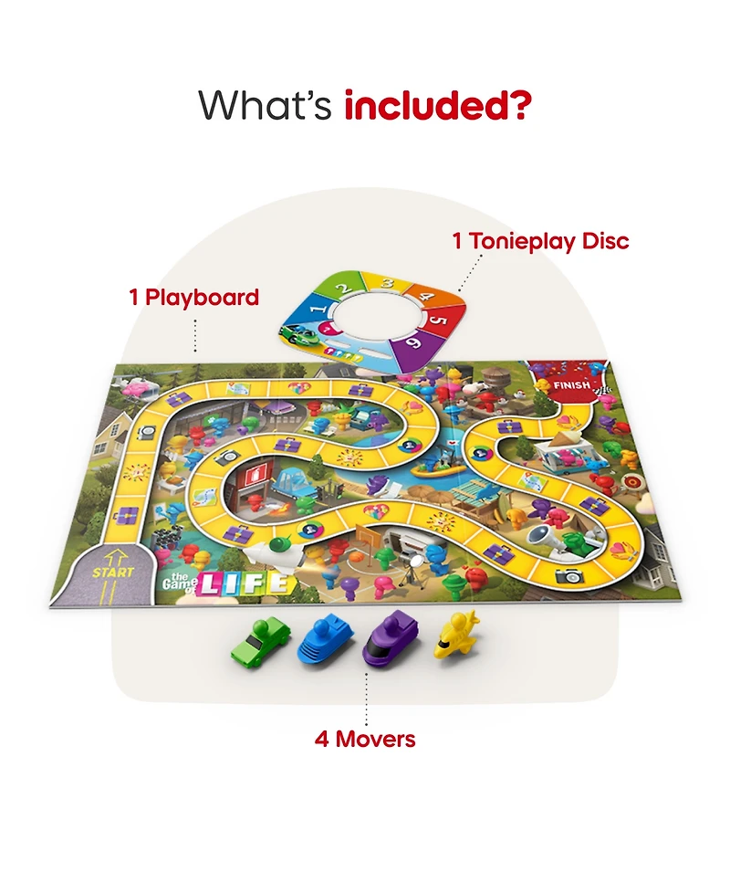Tonies The Game of Life Audio Family Board Game, Ages 5+