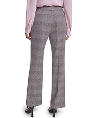 Karl Lagerfeld Paris Petite Plaid Flared Pants