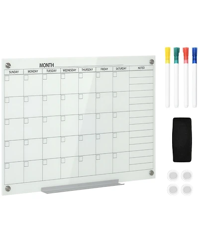 Yobtop Dry Erase Wall Calendar Glass Whiteboard
