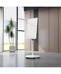 Yobtop Removable Adjustable Height Glass Whiteboard