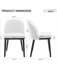 Gaomon Wooden Dining Chairs Set of 4,Upholstered Kitchen Dining Room Chair,Modern Linen Fabric hollowed out Dinner Chair with Leveling Feet