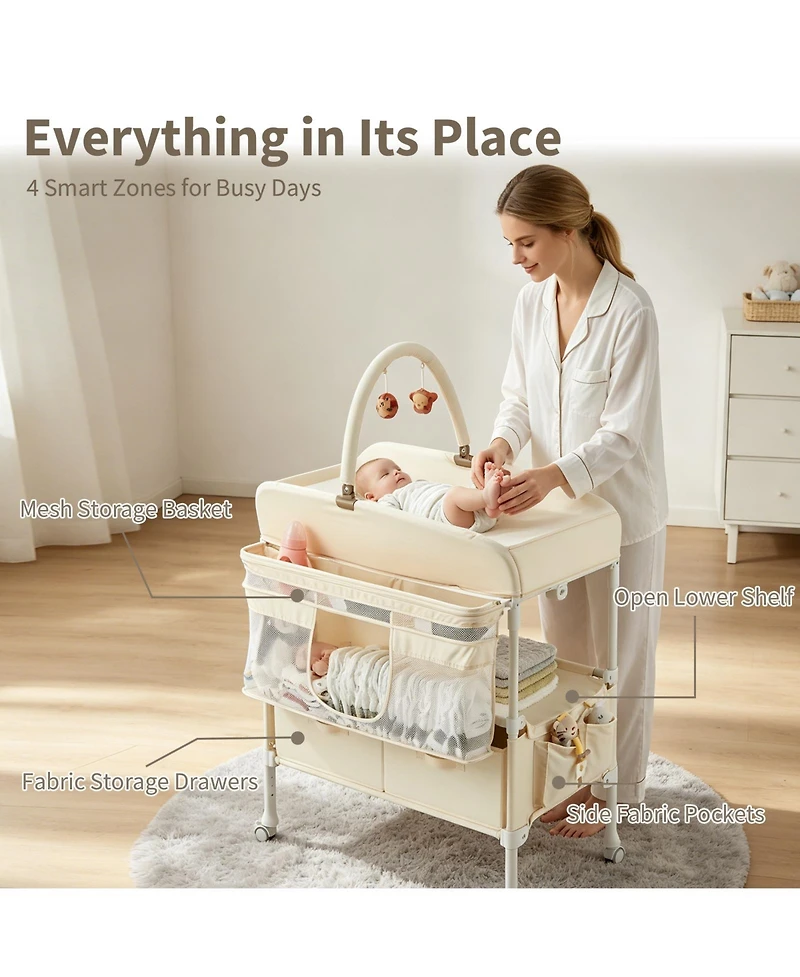 Gaomon Waterproof Oxford Cloth Diaper Changing Mat, Portable, Durable Infant Changing Station