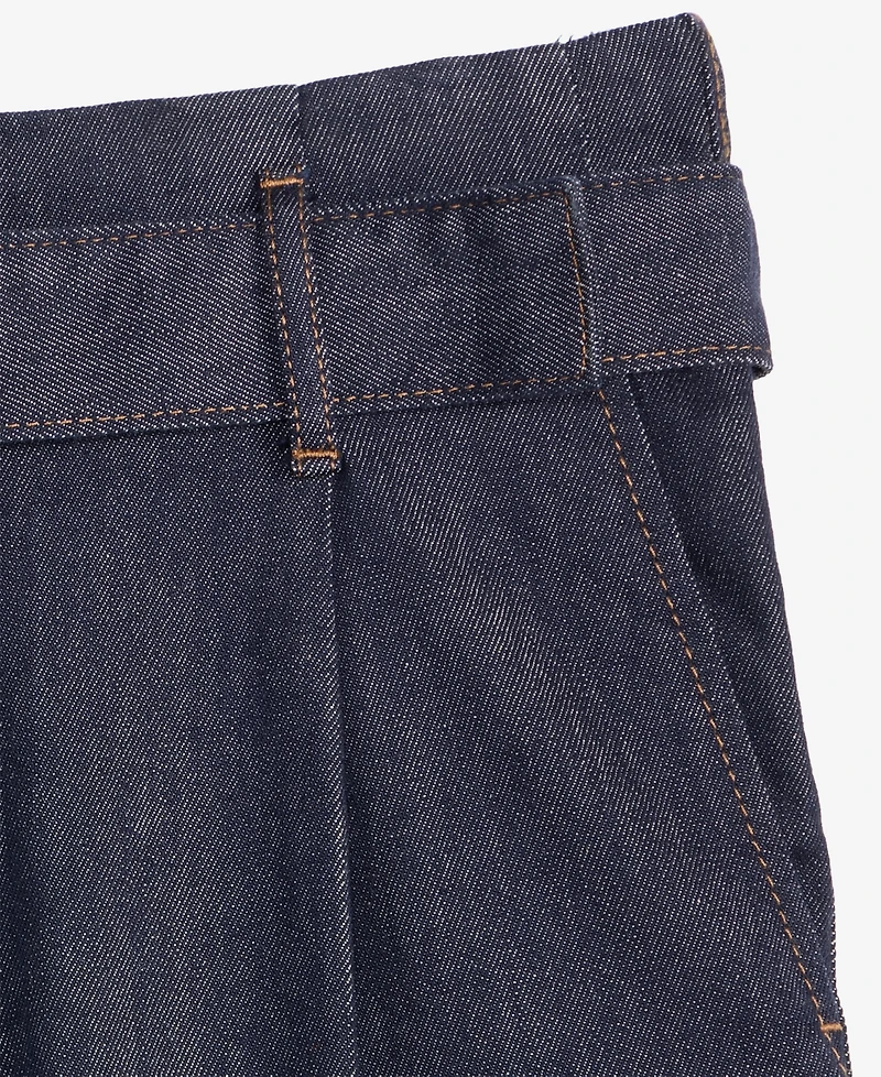 I.n.c. International Concepts Women's High-Rise Wide-Leg Belted Jeans, Macy's Exclusive