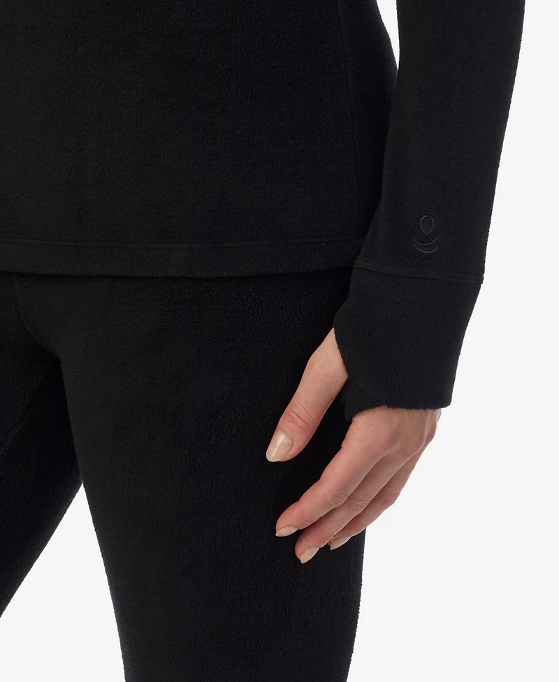 Cuddl Duds Women's Long-Sleeve Thumbhole Half-Zip Hoodie