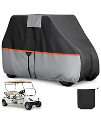 Sugift 420D Waterproof Golf Cart Cover for 2 Plus 2/4 Passenger Carts