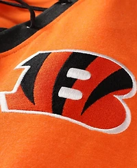 New Era Women's Plus Cincinnati Bengals Long-Sleeve Lace-Up Cotton-Blend T-Shirt