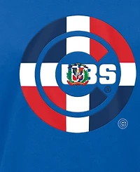 New Era Men's Royal Chicago Cubs Dominican Republic Flag Logo T-Shirt
