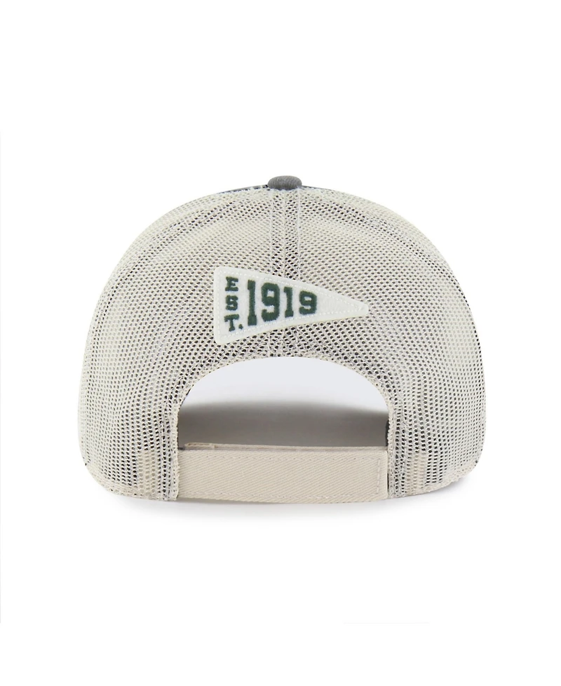 '47 Brand Men's Charcoal Green Bay Packers Egremont Well-Worn Adjustable Trucker Hat