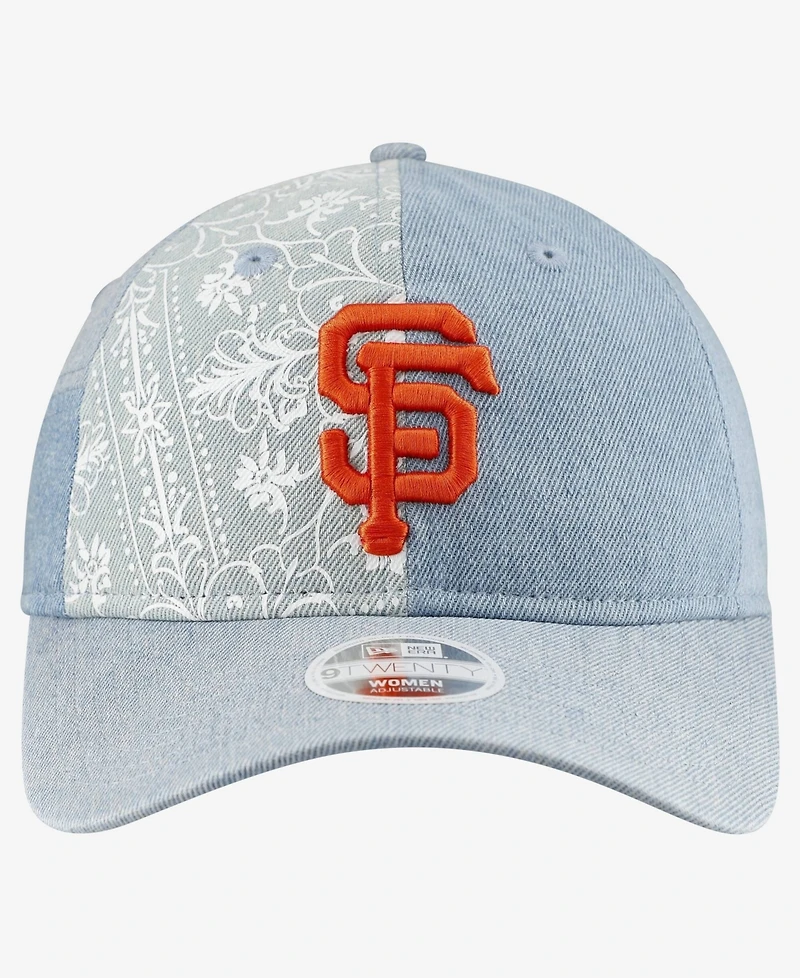 New Era Women's San Francisco Giants Denim Patchwork 9TWENTY Adjustable Hat