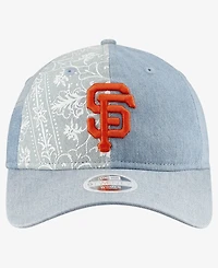 New Era Women's San Francisco Giants Denim Patchwork 9TWENTY Adjustable Hat