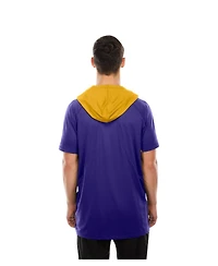 New Era Men's Purple Minnesota Vikings Combine Authentic Hooded Raglan Short-Sleeve T-Shirt