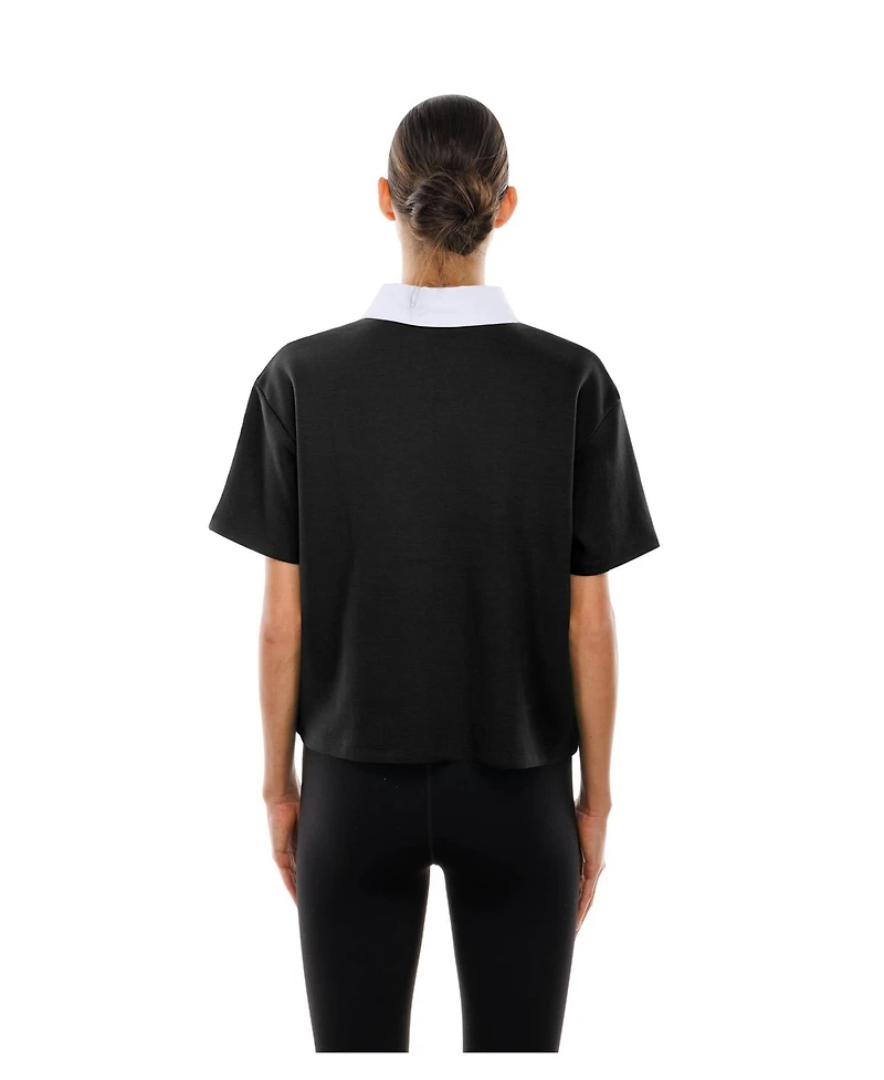 New Era Women's Pittsburgh Steelers Boxy Cropped Polo