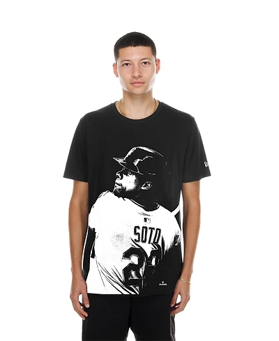 New Era Men's Juan Soto Black York Mets Oversized Graphic T-Shirt