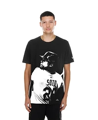 New Era Men's Juan Soto Black York Mets Oversized Graphic T-Shirt