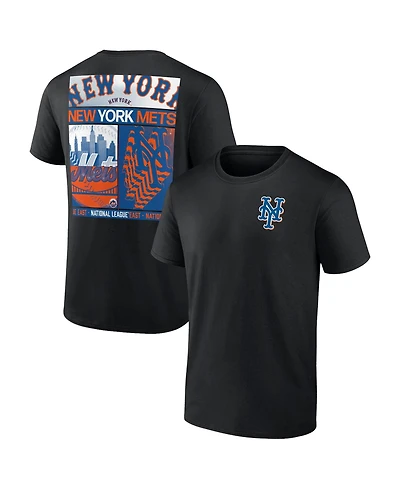 Fanatics Men's Black New York Mets Big Tall Two-Sided Graphic T-Shirt