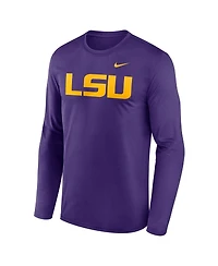 Nike Men's Purple Lsu Tigers Primetime Primary Legend Long Sleeve T-Shirt