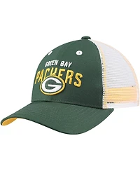 Outerstuff Preschool Green/White Green Bay Packers Core Lockup Trucker Adjustable hat