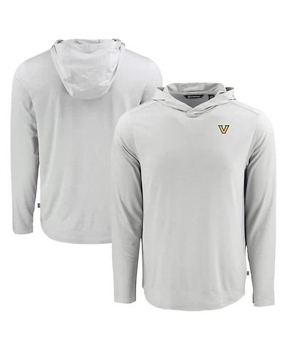 Cutter & Buck Men's Gray Vanderbilt Commodores Coastline Epic Comfort Eco Long Sleeve Hoodie T-Shirt