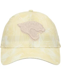 New Era Women's Cream Jacksonville Jaguars Frond 9TWENTY Adjustable Hat