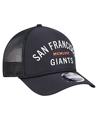 New Era Men's Black San Francisco Giants Minimalist 9FORTY A-Frame Adjustable Hat