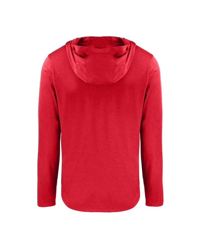 Cutter & Buck Men's Cardinal Iowa State Cyclones Coastline Epic Comfort Eco Long Sleeve Hoodie T-Shirt