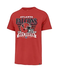 '47 Brand Men's Red Atlanta Falcons Stripe Splash Franklin Throwback T-Shirt