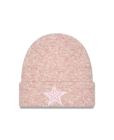 New Era Women's Pink Dallas Cowboys Metallic Cuffed Knit Hat