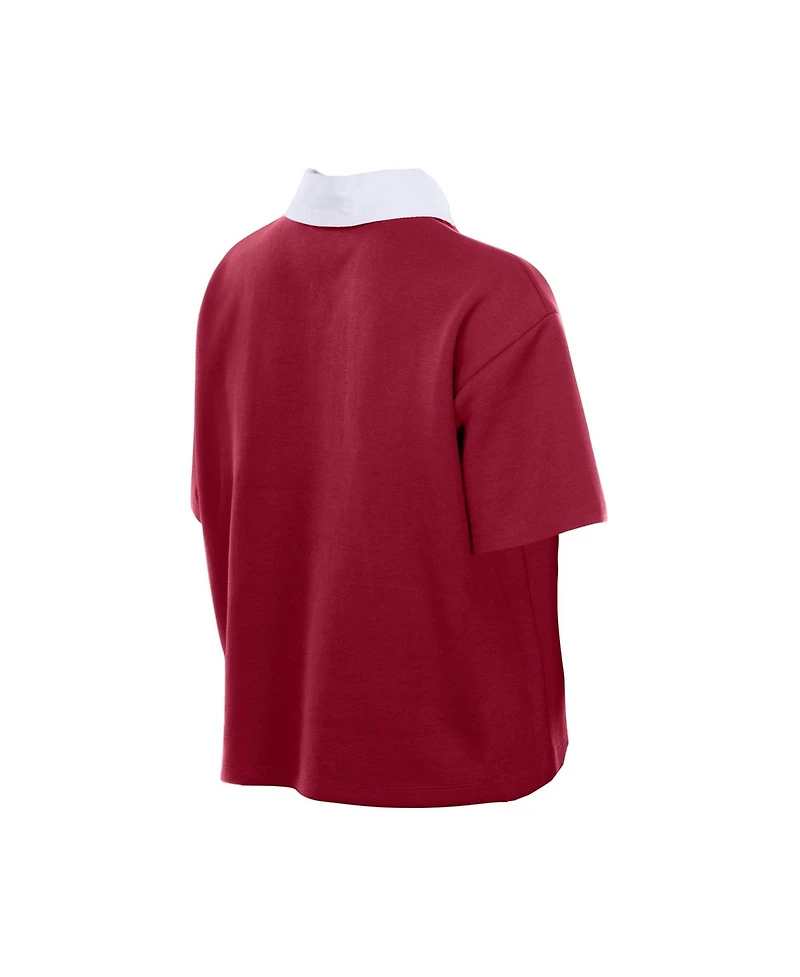 New Era Women's Washington Commanders Boxy Cropped Polo