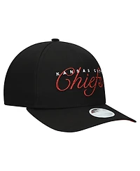 New Era Women's Black Kansas City Chiefs Metallic 9FORTY M-Crown A-Frame Adjustable Hat