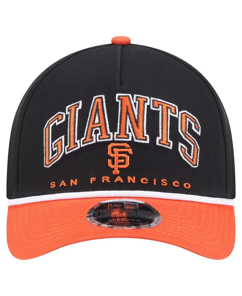 New Era Men's Black/Orange San Francisco Giants Arch 9FORTY A-Frame M-Crown Adjustable Hat