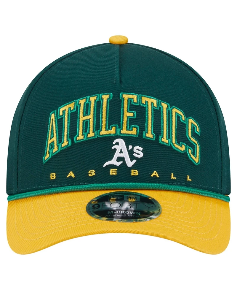 New Era Men's Green/Gold Athletics Arch 9FORTY A-Frame M-Crown Adjustable Hat