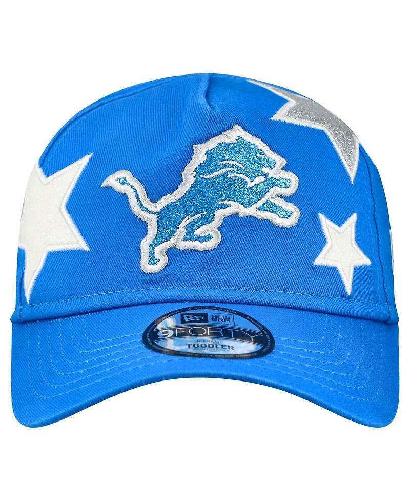 New Era Toddler Blue Detroit Lions Stardom 9FORTY A-Frame Adjustable Hat