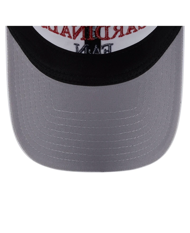 New Era Women's White St. Louis Cardinals Team Fan 9TWENTY Adjustable Hat