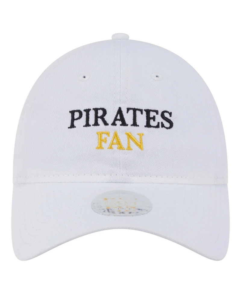 New Era Women's White Pittsburgh Pirates Team Fan 9TWENTY Adjustable Hat