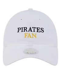 New Era Women's White Pittsburgh Pirates Team Fan 9TWENTY Adjustable Hat
