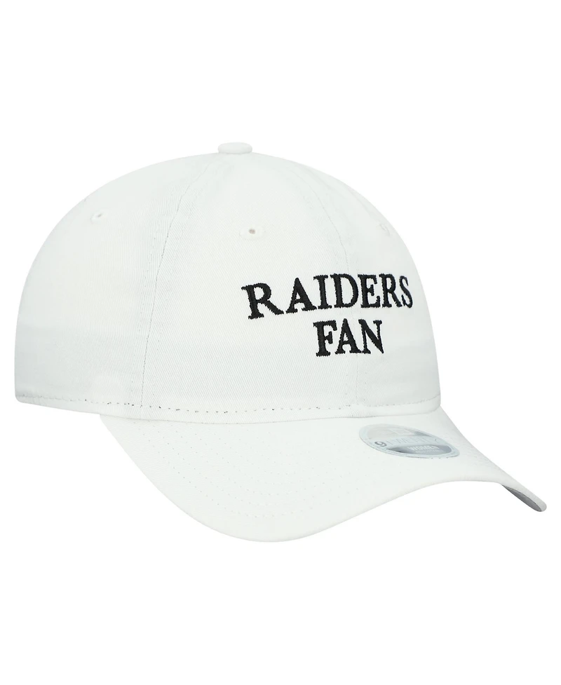 New Era Women's White Las Vegas Raiders Team Fan 9TWENTY Adjustable Hat