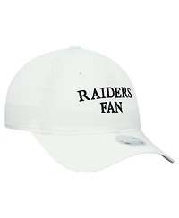New Era Women's White Las Vegas Raiders Team Fan 9TWENTY Adjustable Hat