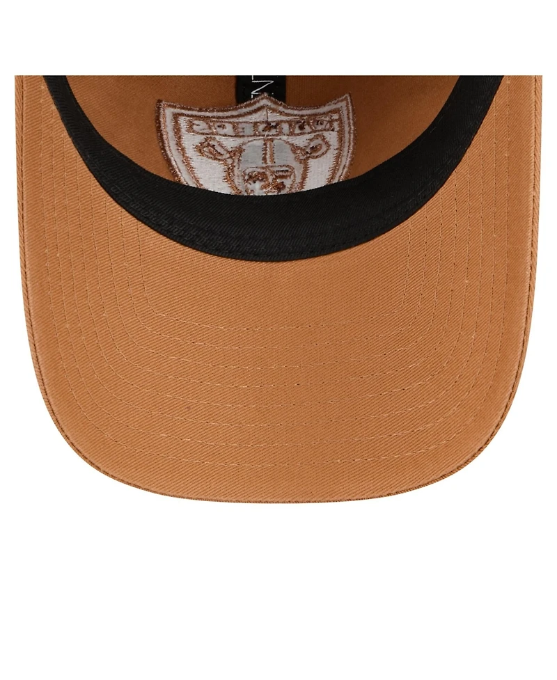 New Era Men's Brown Las Vegas Raiders Stamp 9TWENTY Adjustable Hat