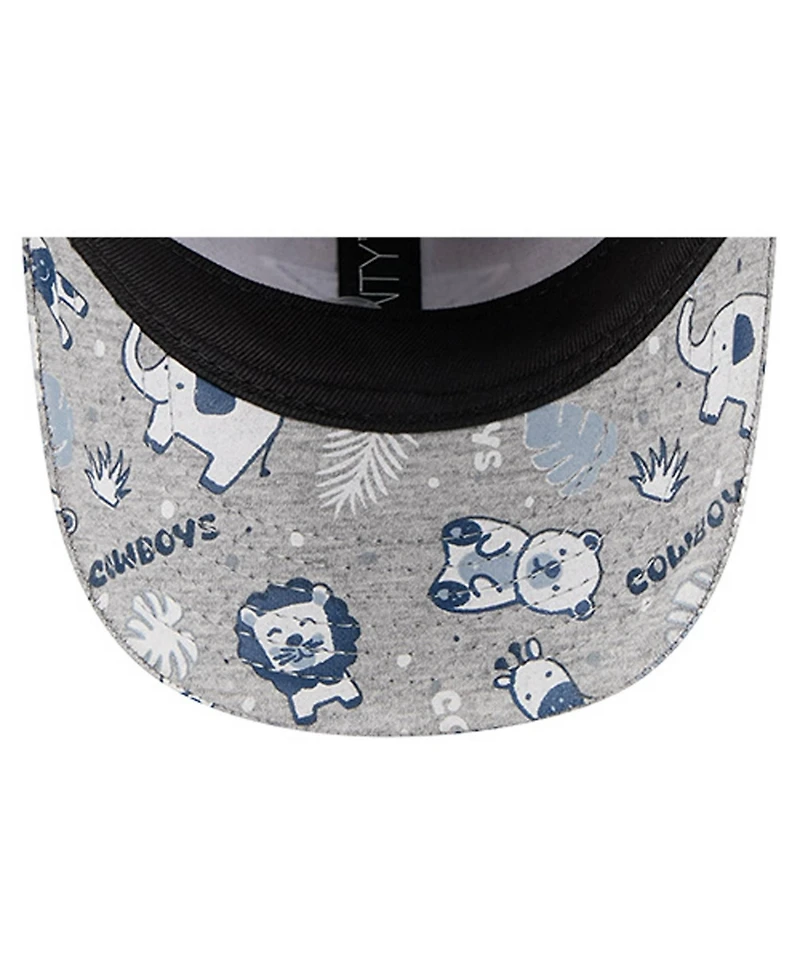 New Era Baby Boys and Girls Gray Dallas Cowboys Animal 9TWENTY Flex Hat