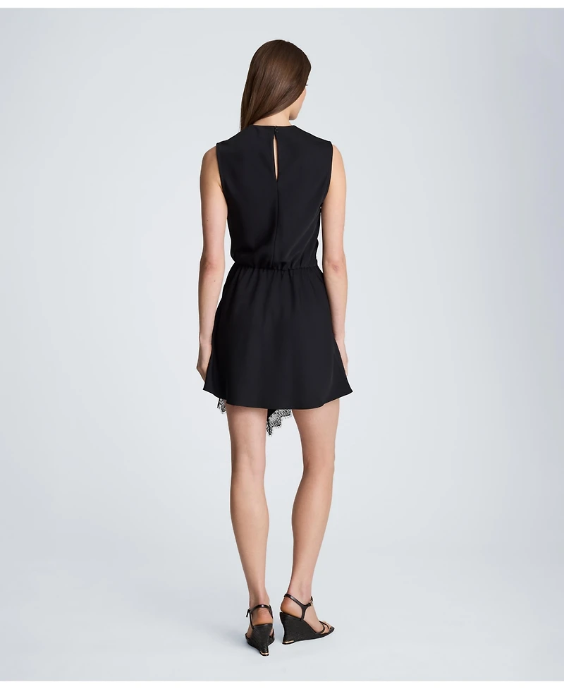 Kenneth Cole Women's Little Black Dress Asymmetrical-Hem Mock-Neck Mini