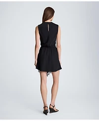 Kenneth Cole Women's Little Black Dress Asymmetrical-Hem Mock-Neck Mini