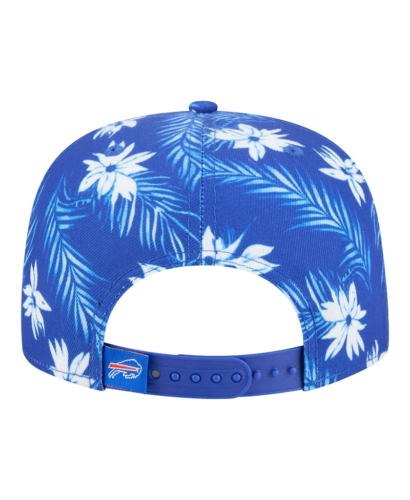 New Era Men's Royal Buffalo Bills Palm Print A-Frame 9FIFTY Snapback Hat