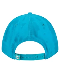 New Era Men's Aqua Miami Dolphins Tie Dye Fade 9Forty M-Crown A-Frame Adjustable Hat