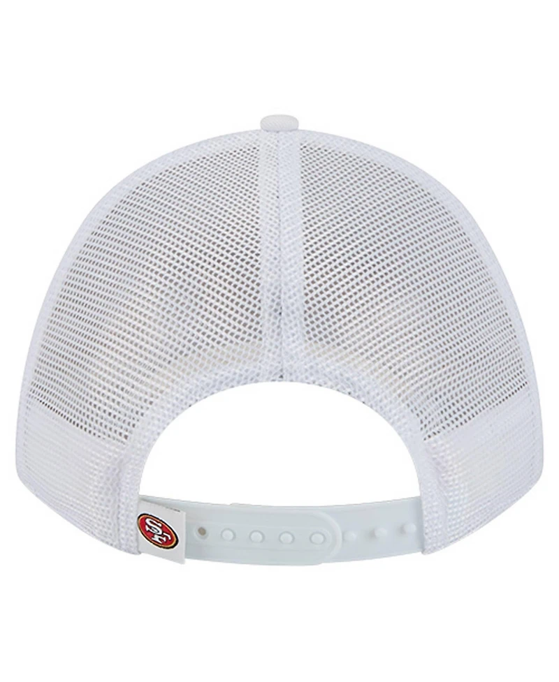 New Era Men's White San Francisco 49ers Nfl 9FORTY A-Frame M-Crown Adjustable Trucker Hat