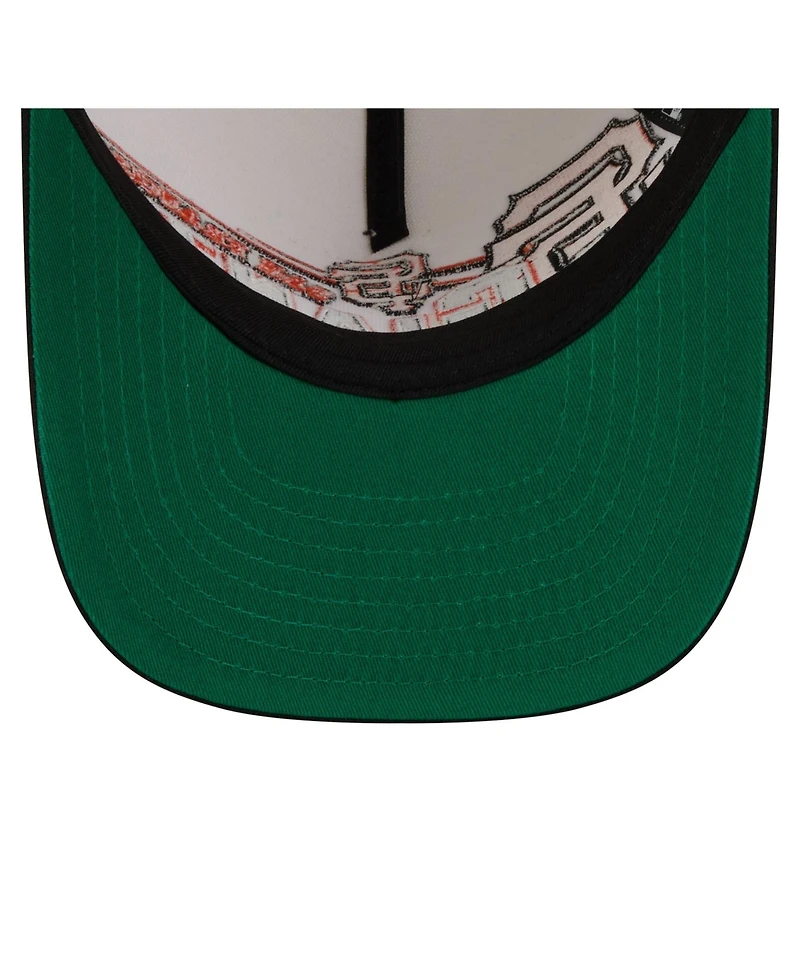 New Era Men's Cream/Black San Francisco Giants Classic A-Frame 9FIFTY Snapback Hat