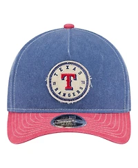 New Era Men's Royal/Red Texas Rangers Felt M-Crown 9FORTY Adjustable Hat