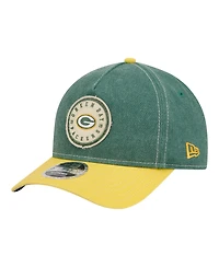 New Era Men's Green/Gold Green Bay Packers 9FORTY Felt A-Frame Adjustable Hat