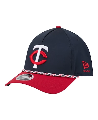 New Era Men's Navy/Red Minnesota Twins Rope M-Crown A-Frame 39THIRTY Flex Hat