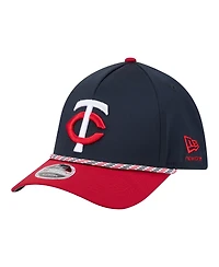 New Era Men's Navy/Red Minnesota Twins Rope M-Crown A-Frame 39THIRTY Flex Hat