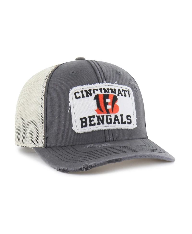 '47 Brand Men's Charcoal Cincinnati Bengals Egremont Well-Worn Adjustable Trucker Hat